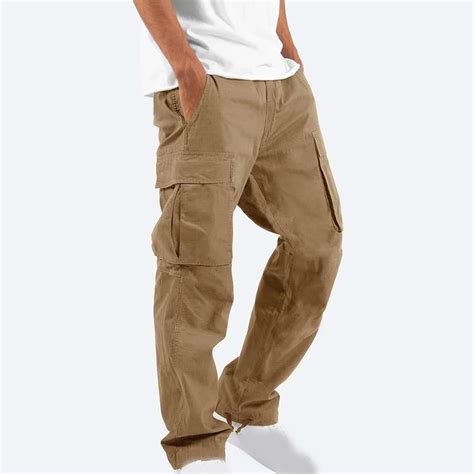 Xysaqa Men's big & tall Cargo Pants Loose Fit Lightweight Work Pant ...