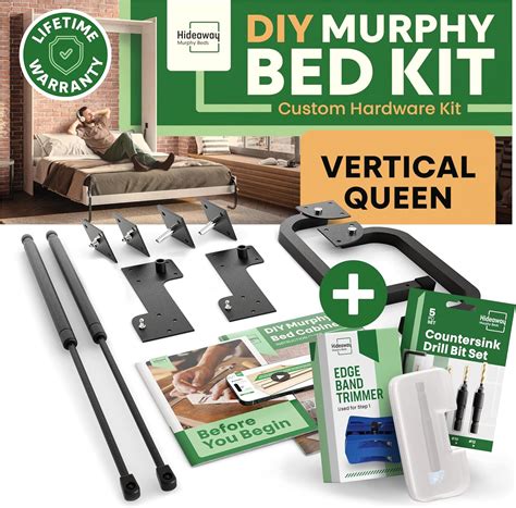 Amazon.com: DIY Murphy Bed Kit Queen Vertical | Murphy Bed Hardware for ...