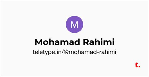 Mohamad Rahimi — Teletype