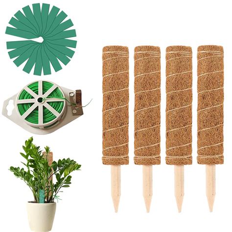 Buy 4Pcs 12 Inch Coir Totem Pole, MOTASOM Coir Moss Totem Pole with 65 ...