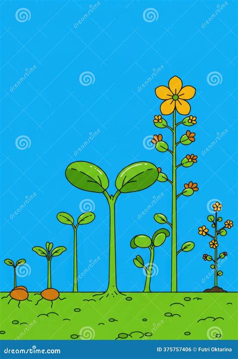 Pixel Art Plant Growth Stages: Seed To Flower Stock Photography ...