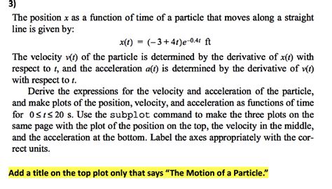 Image result for How to Plot Position Function in MATLAB