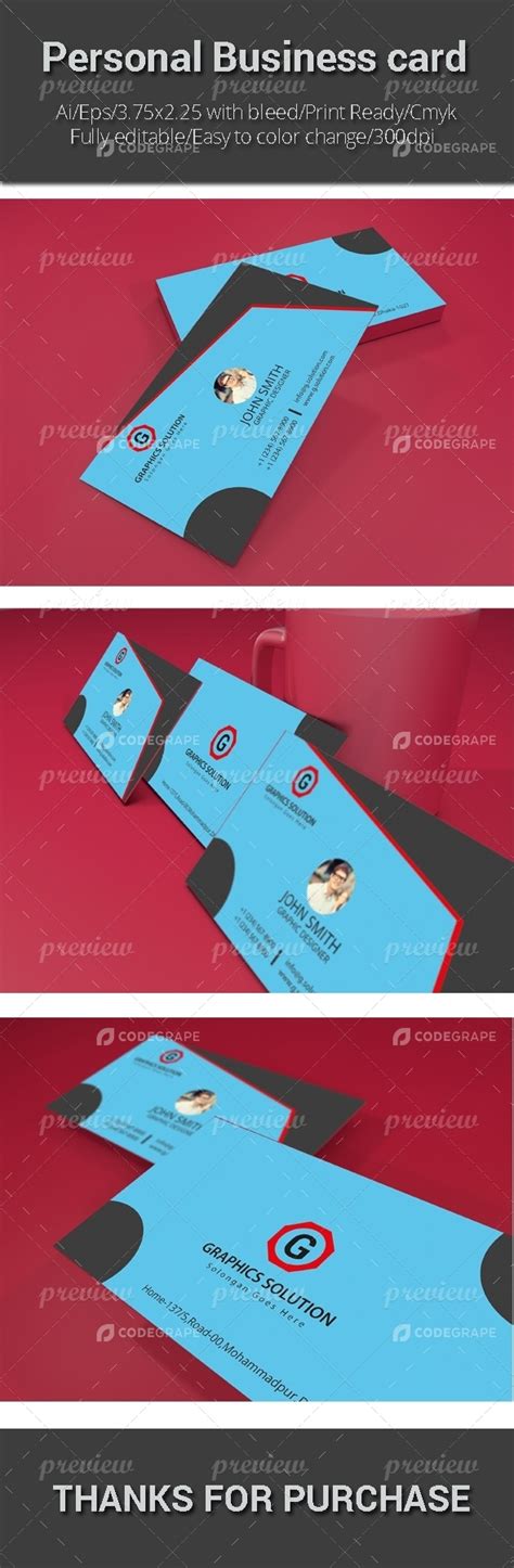 Personal Business Card Template 的图像结果
