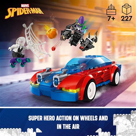 Buy LEGO Marvel Spider-Man Race Car & Venom Green Goblin Building Kit ...