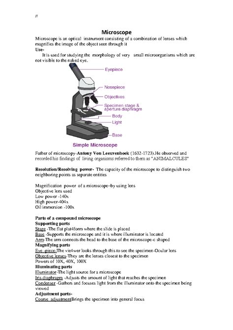 Microscopy notes - Microscope Microscope is an optical instrument ...