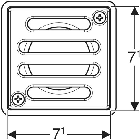 Geberit grating, screwable, 8 x 8 cm with grating frame | Geberit ...