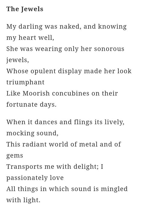The Jewels by Charles Baudelaire [Poem] : r/Poetry