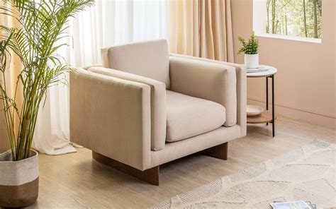 Shop Chiyo Simple Beige 3 Seater Sofa Set For Living Room And Office ...