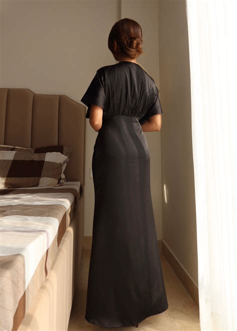 Sabrina Long Satin Dress – diamondlady