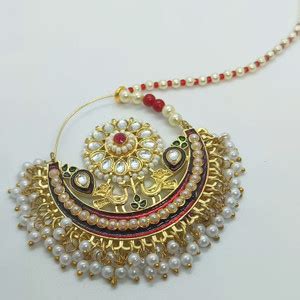 srcollections Cubic Zirconia Gold-plated Plated Brass Nathiya Price in ...