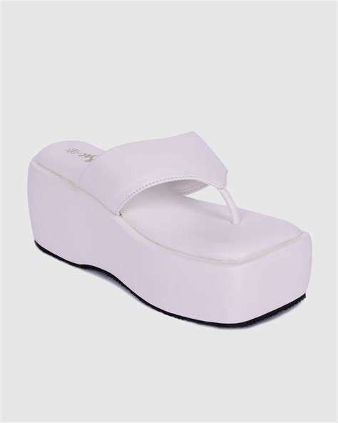 Y2k Block Chunky basic white platforms – Daisie