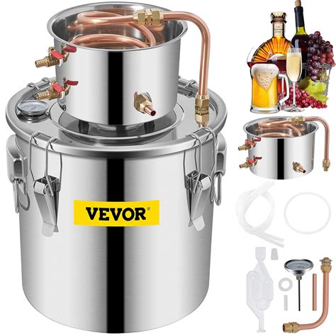 VEVOR Alcohol Still 5 Gal 21L Stainless Steel Water India | Ubuy