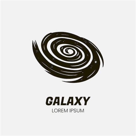Hand drawn galaxy logo template | Free Vector