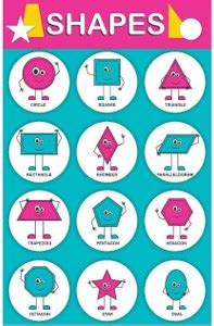 Shapes Educational Charts for Kids Home and School A3 Size ...