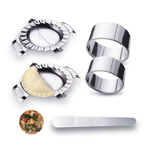 Buy Stainless Steel Dumpling Maker, Empanadas Press Maker Set with ...