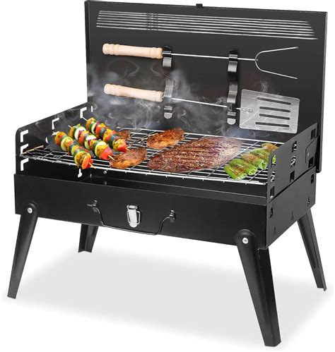See related image detail. Amazon.com: Portable Charcoal Grill Kit - 17.3" Folding BBQ Grill ...