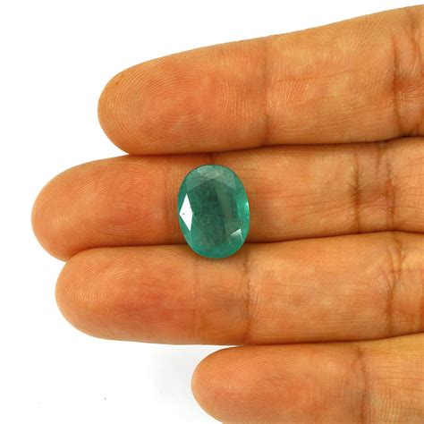 Natural Zambian Emerald (Panna) 8.10 Cts (8.91 Ratti) IIGJ Certified ...