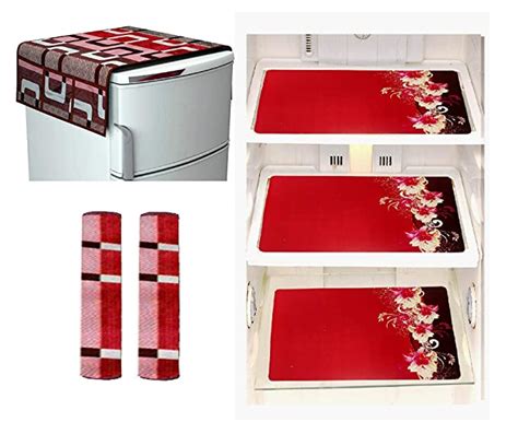 Factcore Fridge Cover for Top (21 X 39 Inches), 2 Handle Cover, 3 Piece ...