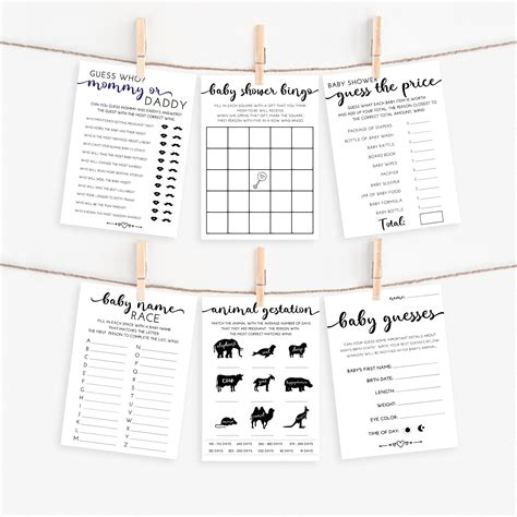 Fiesta Baby Shower Games Free Printables/free Baby Shower Game Printouts