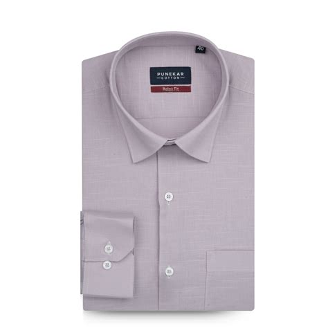 Lavender Color Solid Cotton Linen Shirt For Men – Punekar Cotton