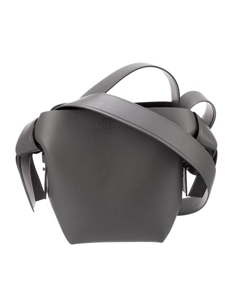Acne Studios Leather Shoulder Bag - Grey Shoulder Bags, Handbags ...