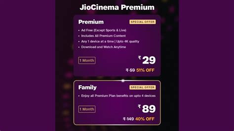 JioCinema launches new Premium subscriptions for ad-free streaming at ...