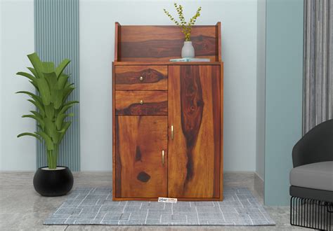 Buy Kira storage cabinet (Honey Finish) Online in India | UrbanWood