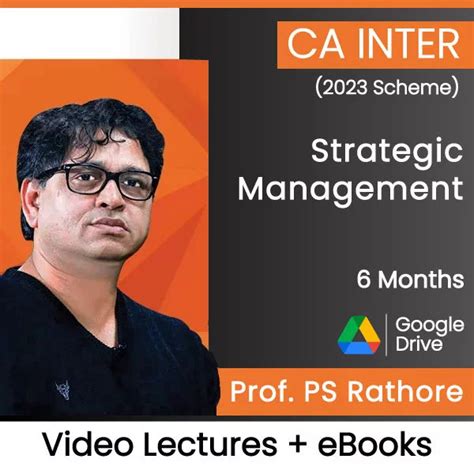 CA Inter (2023 Scheme) Strategic Management Video Lectures by Prof.P.S ...