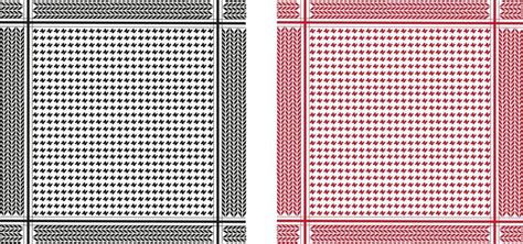 Keffiyeh pattern with different colors set for print isolated on a ...