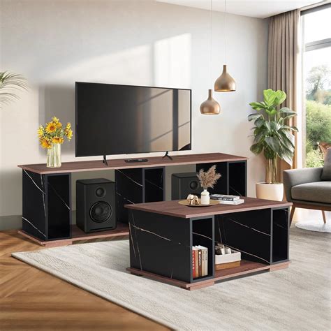 Amazon.com: GIA Home Furniture Coffee Table and TV Stand Set of 2 ...