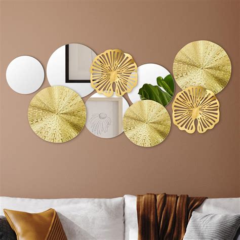Amazon.com: Hicarer 9 Pcs Circle Mirrors Metal Home Decor Wall ...