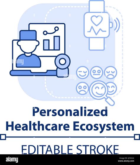 Personalized healthcare ecosystem light blue concept icon Stock Vector Image & Art - Alamy