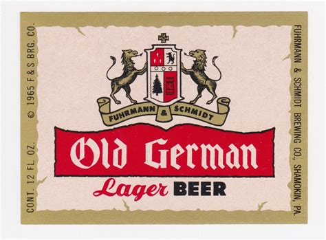 Old German Lager Beer Label