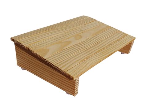 Pure Source India Foot Rest for Office in Natural Pine Wood | Under ...