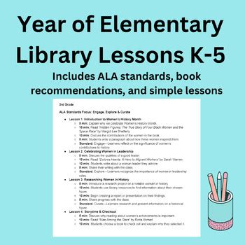 Free Printable Library Lessons 的图像结果