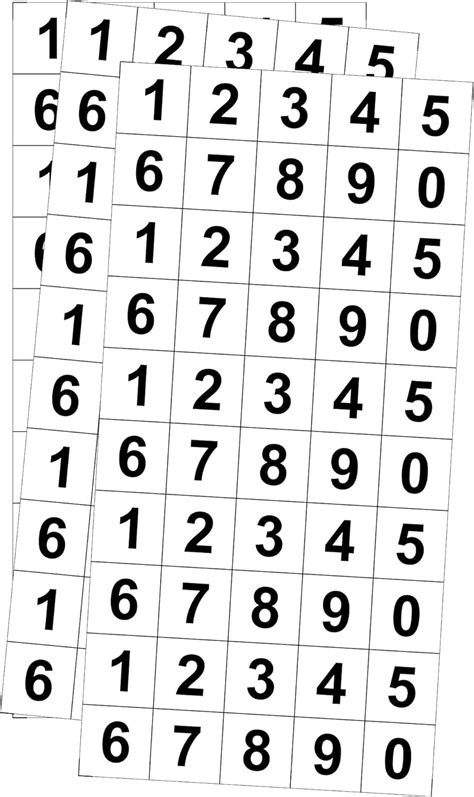 Multipurpose Number Stickers Small Size for Home and Office 180 Numbers ...