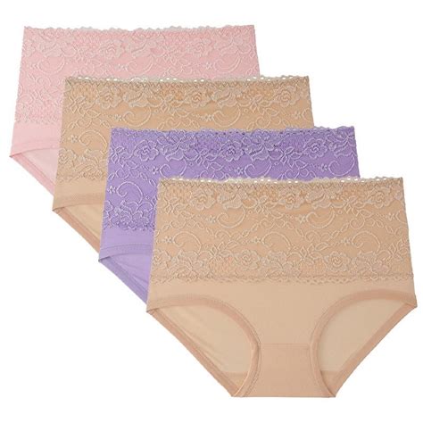 Agkizg Plus Size Womens Panties,Breathable Underwear for 4PC Women Lace ...