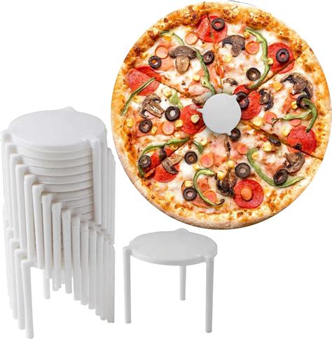 Buy GenUT Plastic Pizza Tripod Stackers | Tabletop White Pizza Savers ...