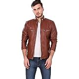 Buy Leather Retail Men's Solid Biker Jacket (White, X-Small) at Amazon.in