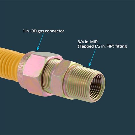 EASTMAN 24-in 3/4-in FIP Inlet x 3/4-in MIP Outlet Stainless Steel Gas ...