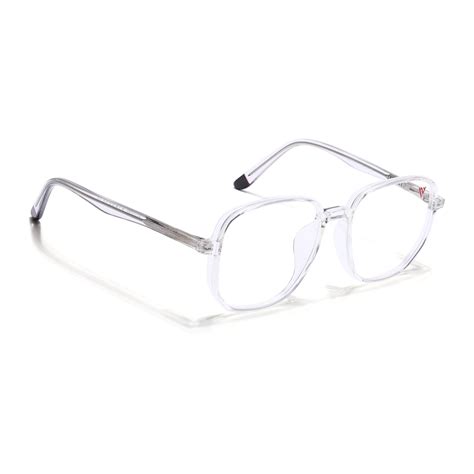Voyage Transparent Geometric Eyeglasses for Men & Women (V42005MG4795-