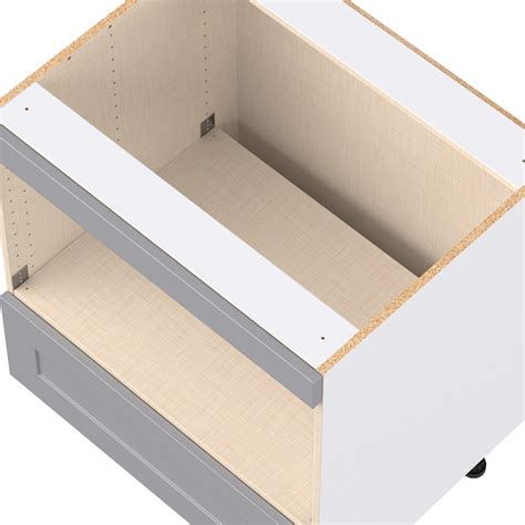 Brookhaven 30 in. Painted Slate Gray Microwave Base Cabinet | Floor and ...