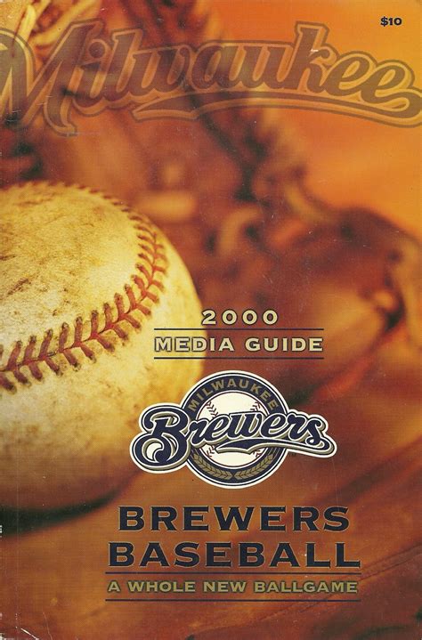 MILWAUKEE BREWERS MLB BASEBALL 2000 MEDIA GUIDE VINTAGE GREAT COLOR ...