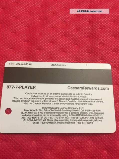 Caesars Rewards Diamond, Platinum And Salute Cards Exp 01/2020 | #1578834