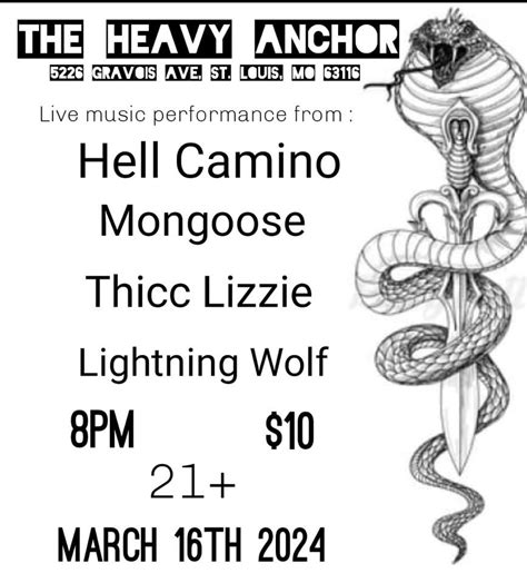 Hell Camino (AR)/Mongoose/Thicc Lizzie/Lightning Wolf, The Heavy Anchor ...