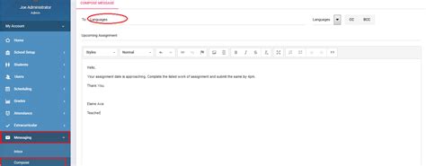 Compose Message 的图像结果