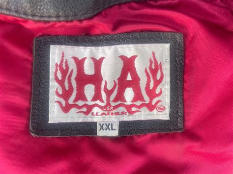 HA Hells Angels Leathers brand black biker vest w swazi patch XXL made ...