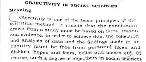 objectivity (methodology) - OBJECTIVITY IN SOCIAL SCIENCES Meaning ...