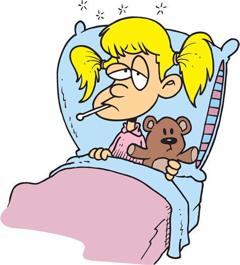 Sick In Bed Cartoon – Free Clipart #1938313 | Clipart Library