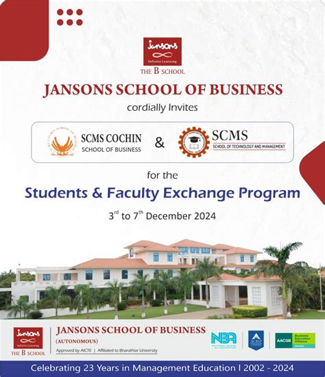 Students & Faculty Exchange Program @ Jansons School of Business ...